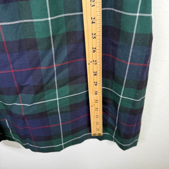 Brooks Brothers Womens Tartan Plaid Wool Sheath Dress Twee Acadamia Green Size 6 - Picture 10 of 13